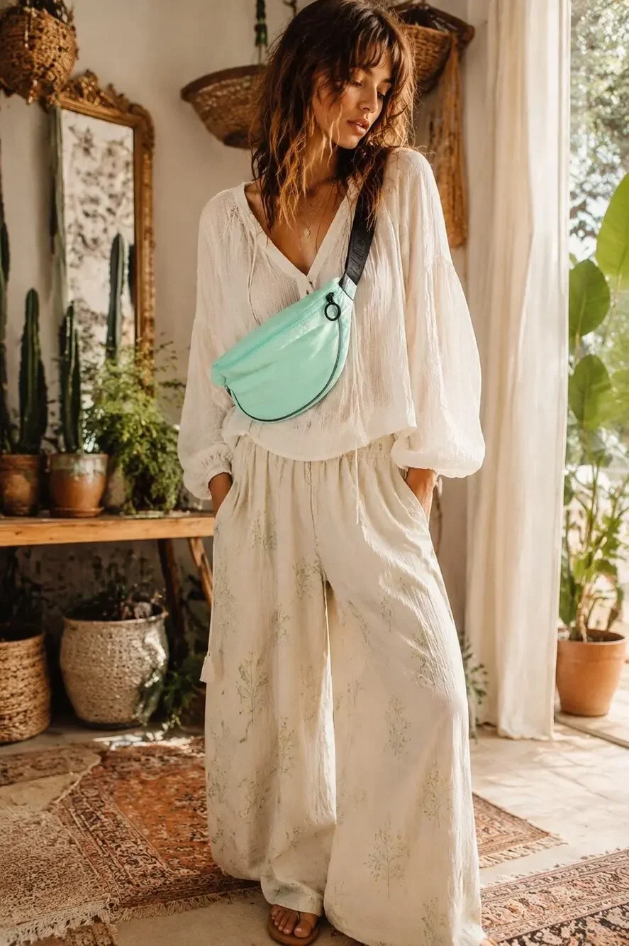 NWT Free People Movement Mint Green Sling Crossbody Belt Bag